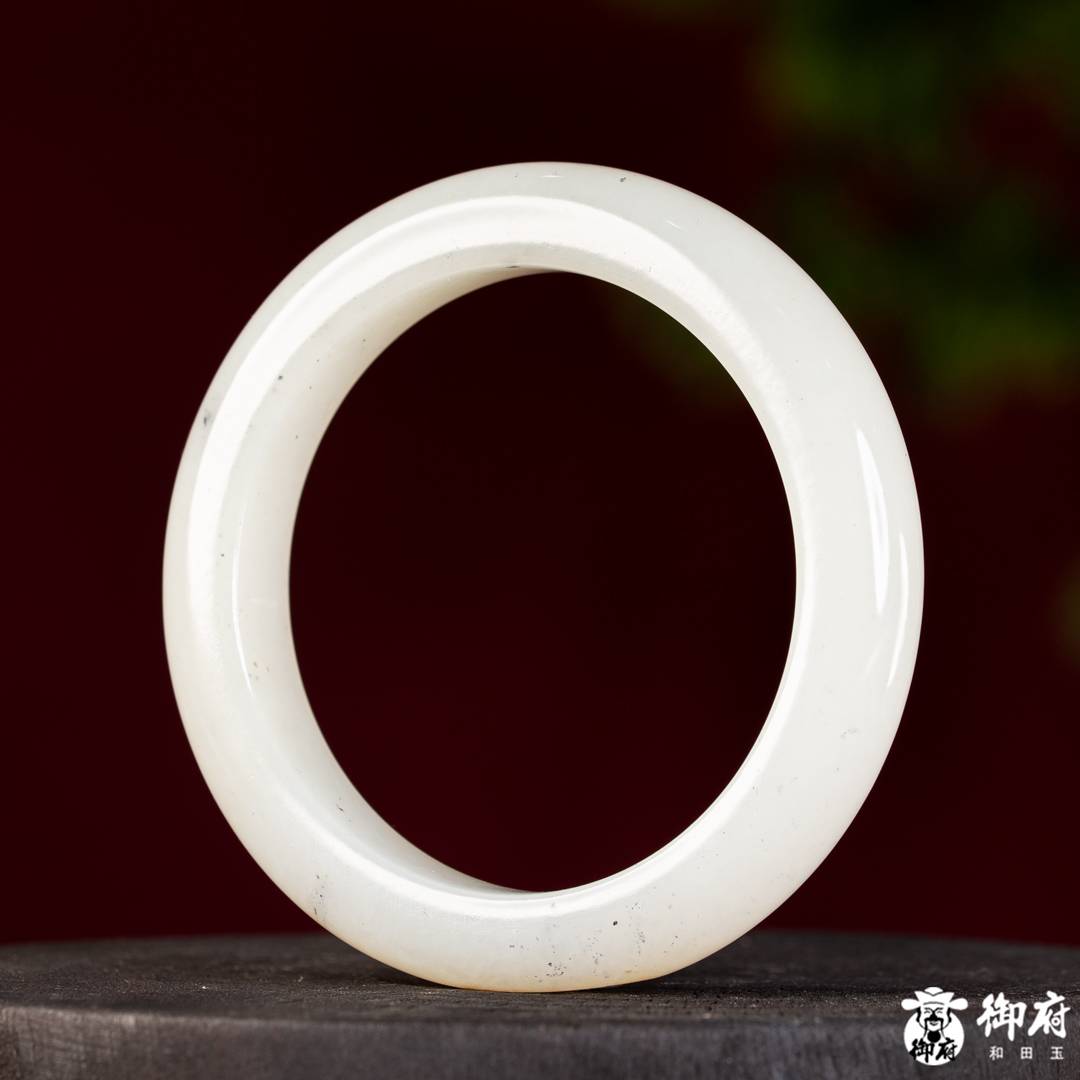 Xinjiang Hetian yellow-skin qinghua seed jade bangle, 56.8 g, 55 mm - Yufu Jade